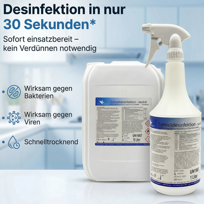 KK Schnelldesinfektion 1 Liter Sprühflasche vers. Düfte inkl. Sprühkopf
