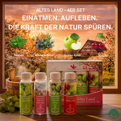 KK Saunaaufguss Set Altes Land | Saunakonzentrat | 4 x 100 ml/Flasche