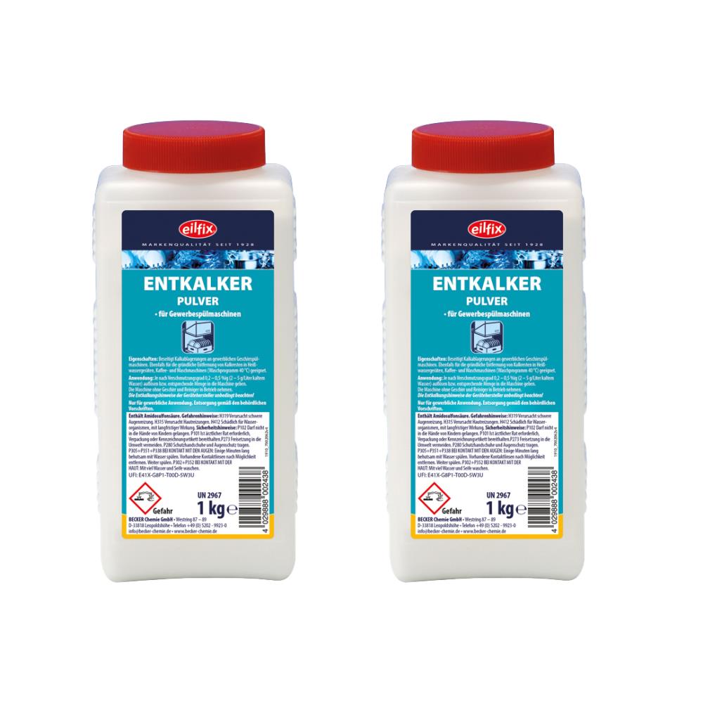 Eilfix® Entkalker Pulver 2 x 1  kg Dose