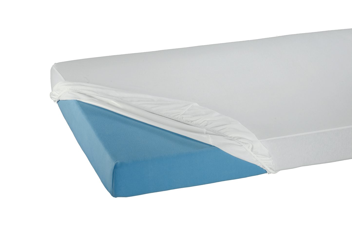 Suprima | Spannbetttuch PVC | Weiß | Ecken verschweißt | 100 x 200 x 20 cm | 3063
