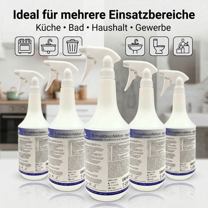 KK Schnelldesinfektion in praktischer Sprühflasche 5 x 1 Liter 3 Duftsorten
