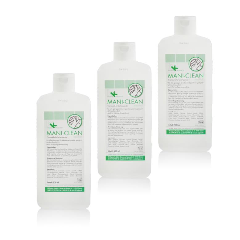 KK Mani-Clean Neutral | Handwaschseife | Seife | 3 x 500 ml Euroflasche |