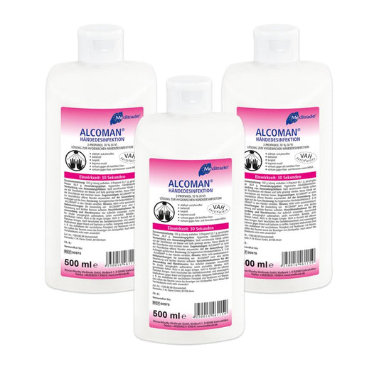 Händedesinfektion ALCOMAN 3 x 500 ml Flasche