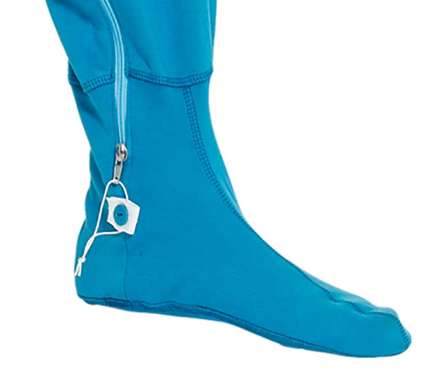 Suprima Pflegeoverall Unisex nit Fußteil Größe S-XL Petrol 4709