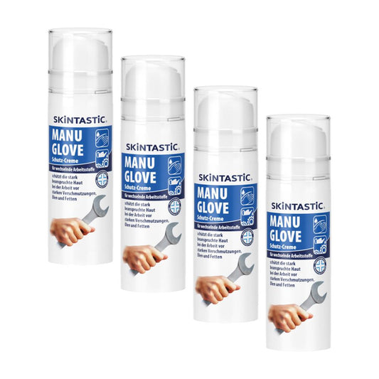 MANU GLOVE | Hautschutzcreme | 4 x 150 ml Pumpspender
