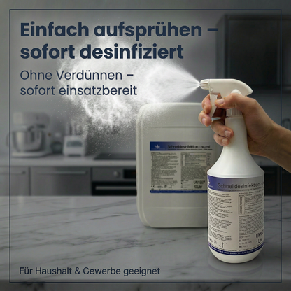 KK Schnelldesinfektion 1 Liter Sprühflasche vers. Düfte inkl. Sprühkopf