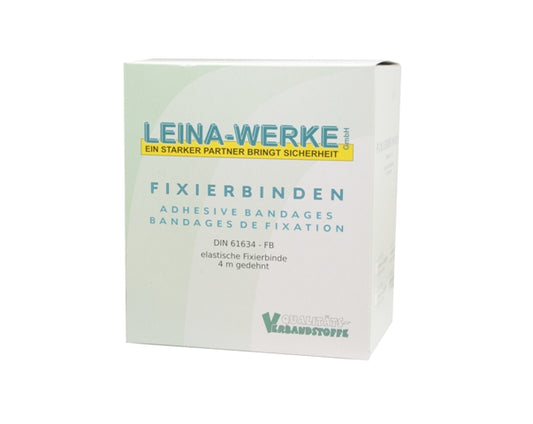Fixierbinden | 10 cm x 4 m | Weiß | 20 Stück | Anstaltspackung lose in Faltschachtel