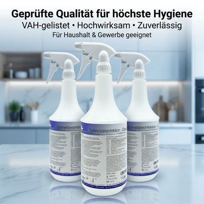 KK Schnelldesinfektion in praktischer Sprühflasche 3 x 1 Liter 3 Duftsorten