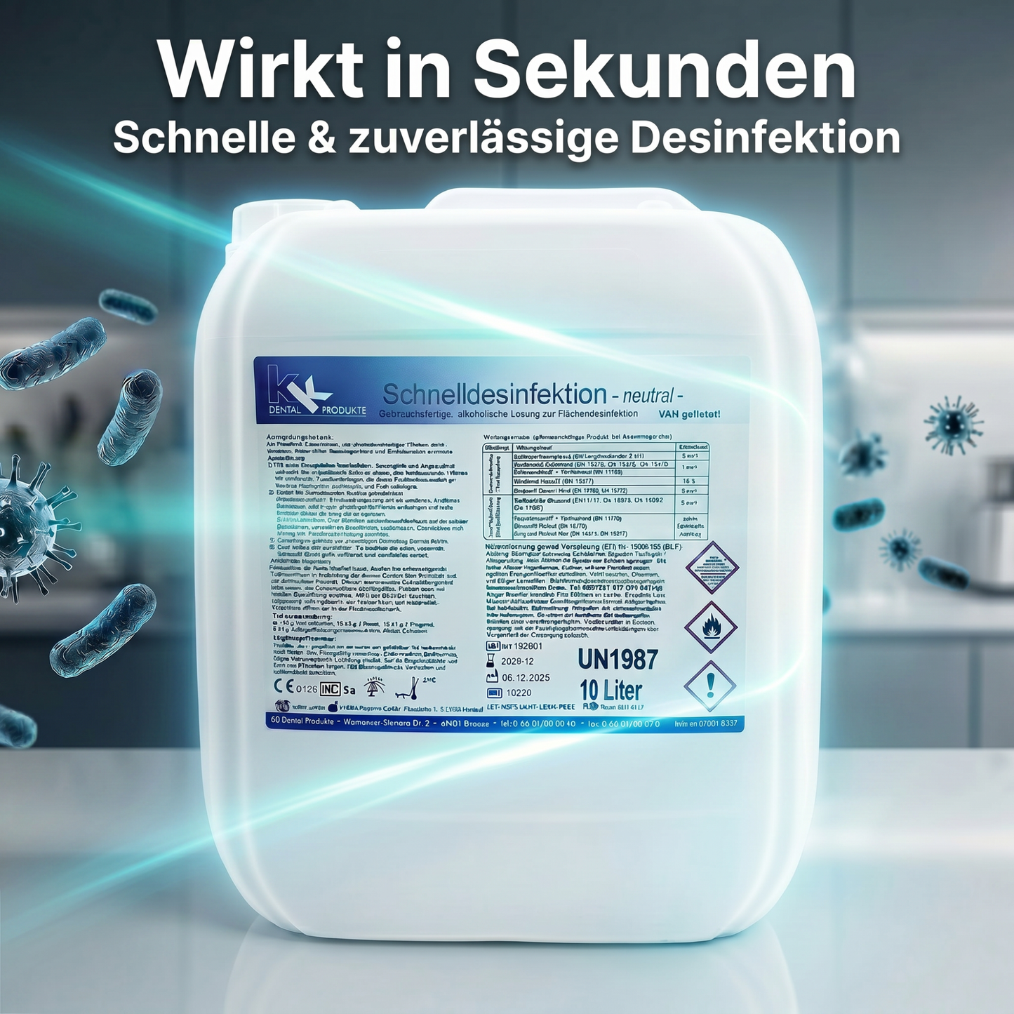 KK Schnelldesinfektion für Oberflächen 10 Liter Kanister