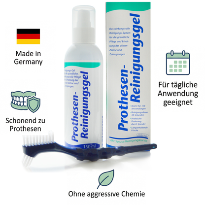 KK Prothesen-Reinigungsgel 150 ml Dosierflasche inkl. Reinigungsbürste