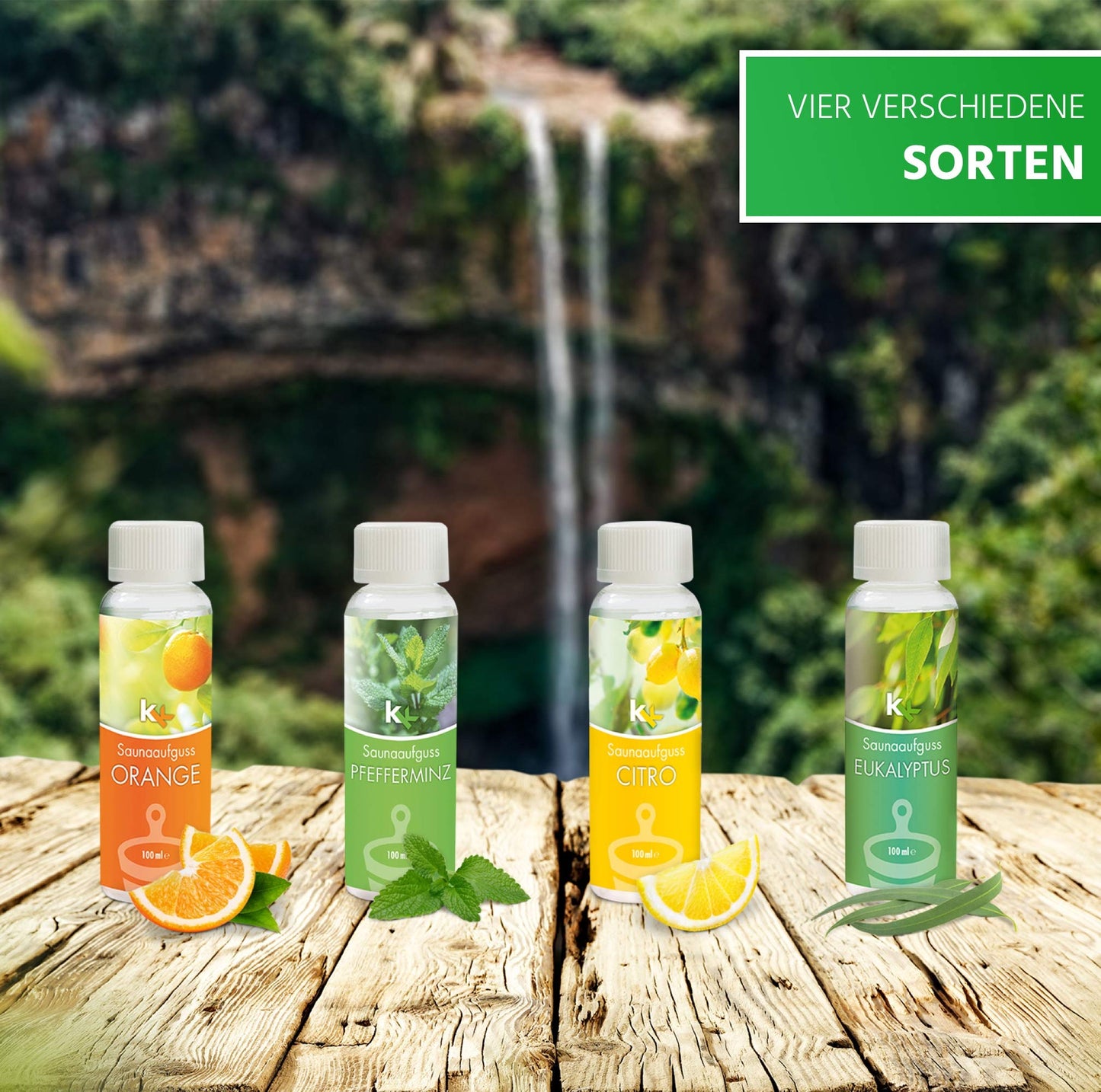 KK Saunaaufguss Set Toskana | Saunakonzentrat | 4 x 100 ml/Flasche