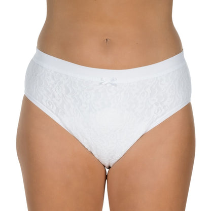 LaDonna Inkontinenz Slip Damen Größe S-XL Weiß mit Wäscheschutz 1267