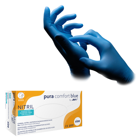KK Nitrilhandschuhe | Unsteril | Blau | Größe S-XL | 100 Stück/Box