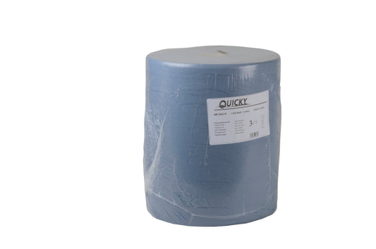 Industriepapierrolle | Blau | 3-lagig | 36 x 32 cm | 1000 Blatt | 1 Rolle