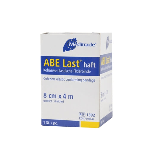 Fixierbinde | ABE® Last® haft | Weiß | 8 cm x 4 m Rolle