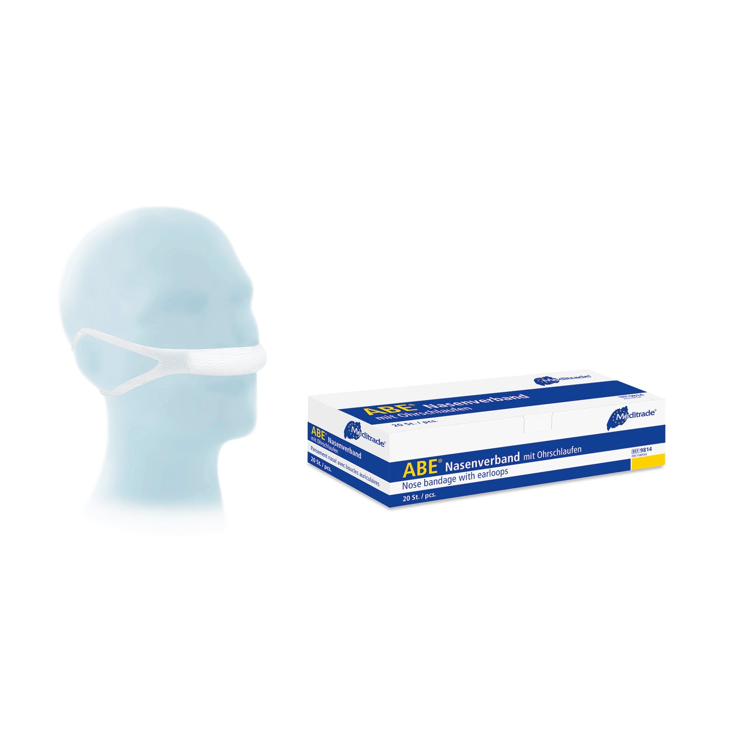 ABE® Nasenverband | Mit Ohrschlaufen | 20 Stück/Packung