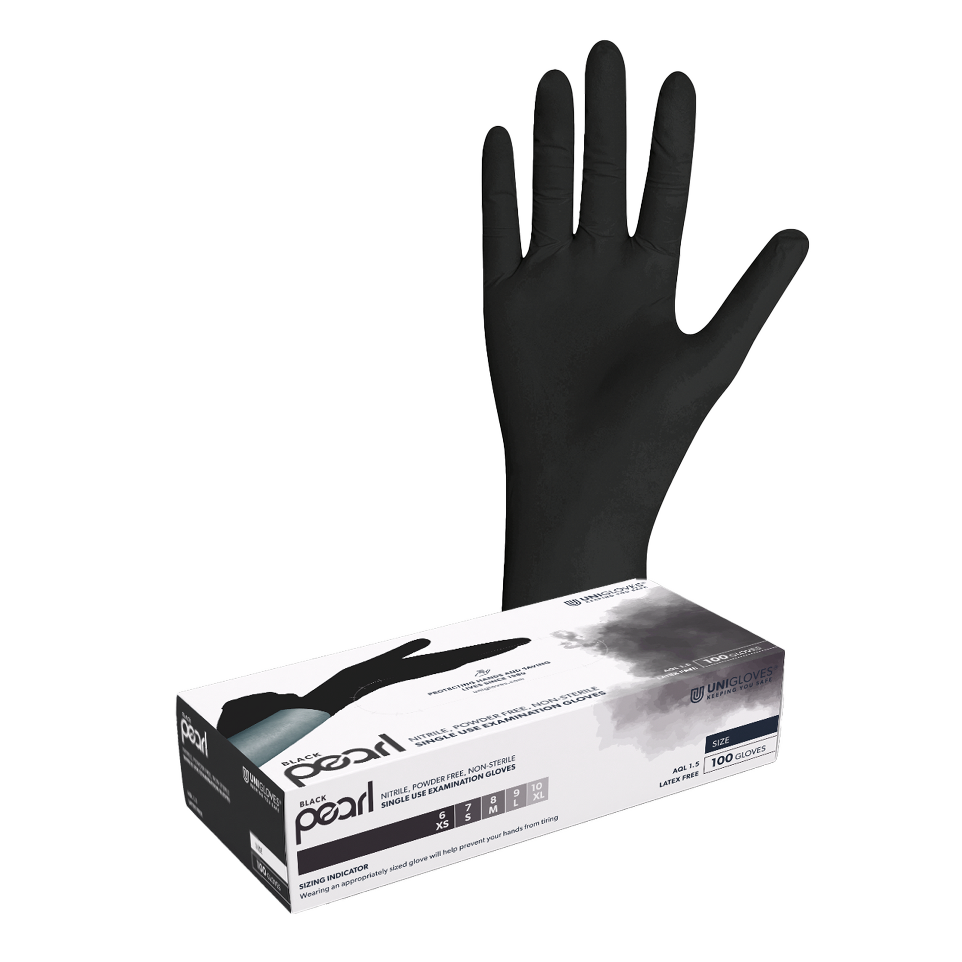 Unigloves Black Pearl Nitril Handschuhe
