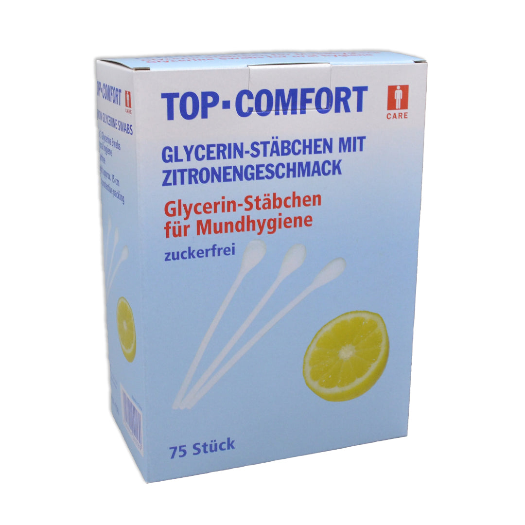 Mundpflegestäbchen Lemon zuckerfrei 15 cm 75 Stück/Packung