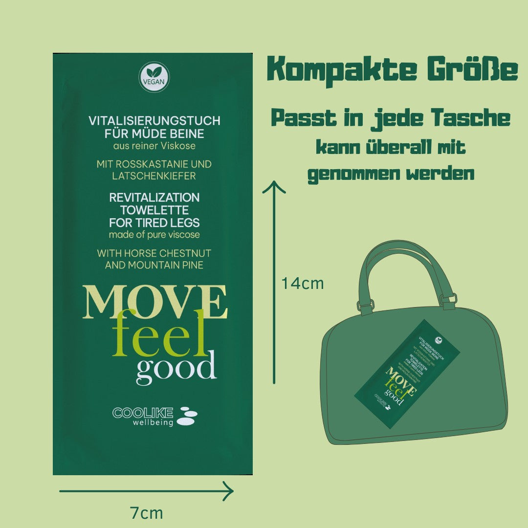 Aromatuch aus Vlies Gegen müde Beine