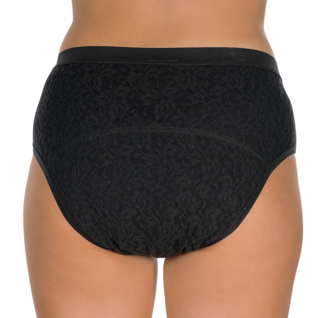 LaDonna Inkontinenz Slip Damen Größe S-XL Schwarz mit Wäscheschutz 1267
