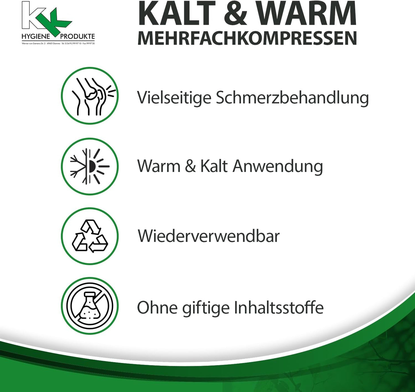 KK Kalt-Warm Kompressen Mehrfachkompresse 13 x 14 cm,  mikrowellengeeignet