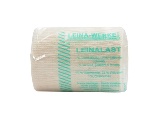LEINALAST Universalbinde | 6 cm x 5 m | Naturweiß | Einzeln verpackt |
