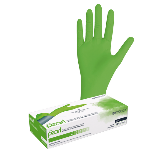 Unigloves GREEN/LIME PEARL Nitrilhandschuhe XS - XL 100 Stück/Box