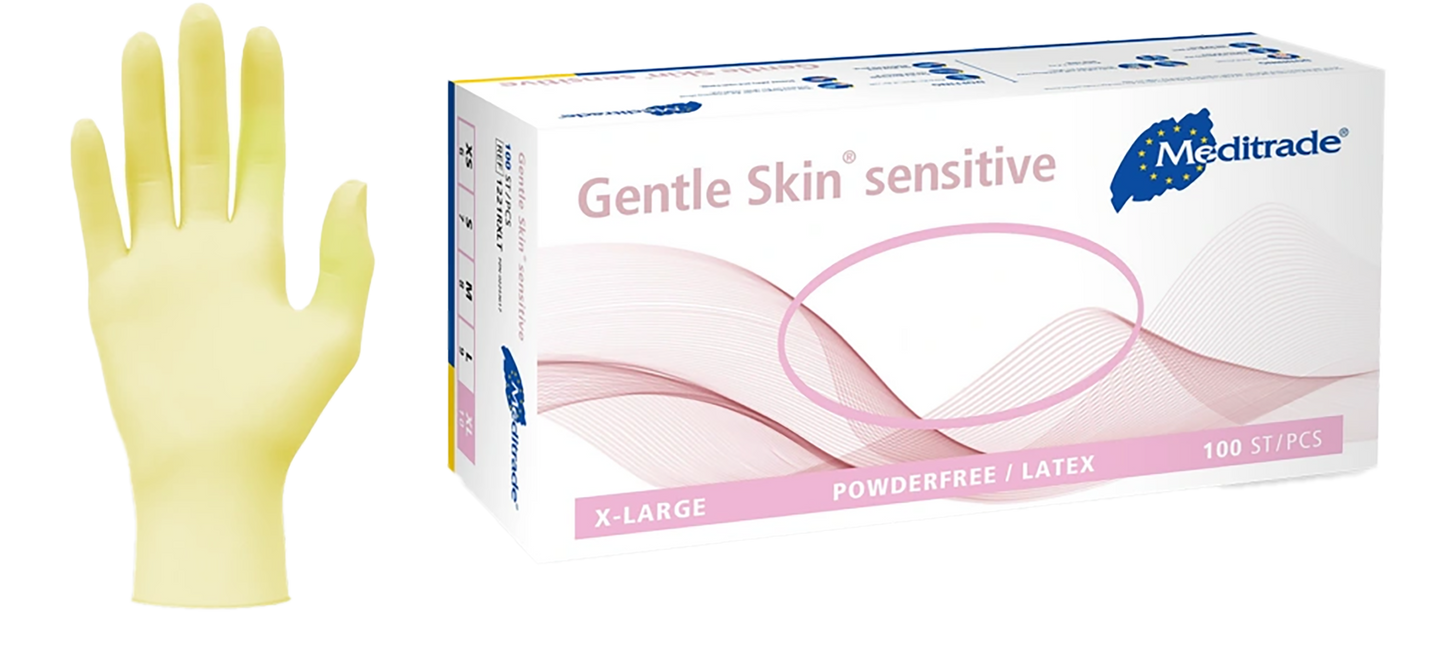 Meditrade Latexhandschuhe Gentle Skin® sensitive XS - XL 100 Stück/Box