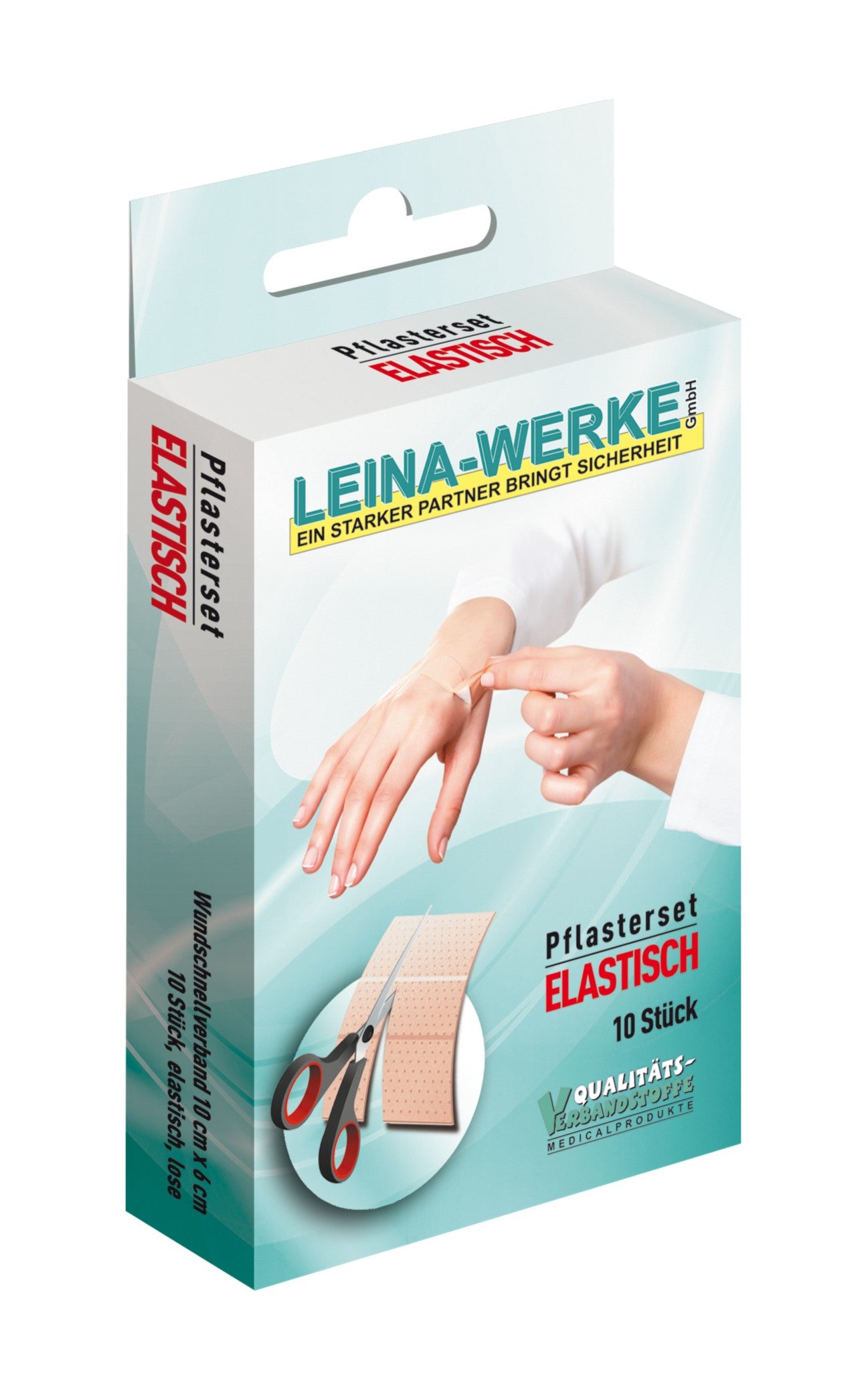 Pflaster Set in Faltschachtel | 10-teilig | Elastisch | 10 cm  x 6 cm |