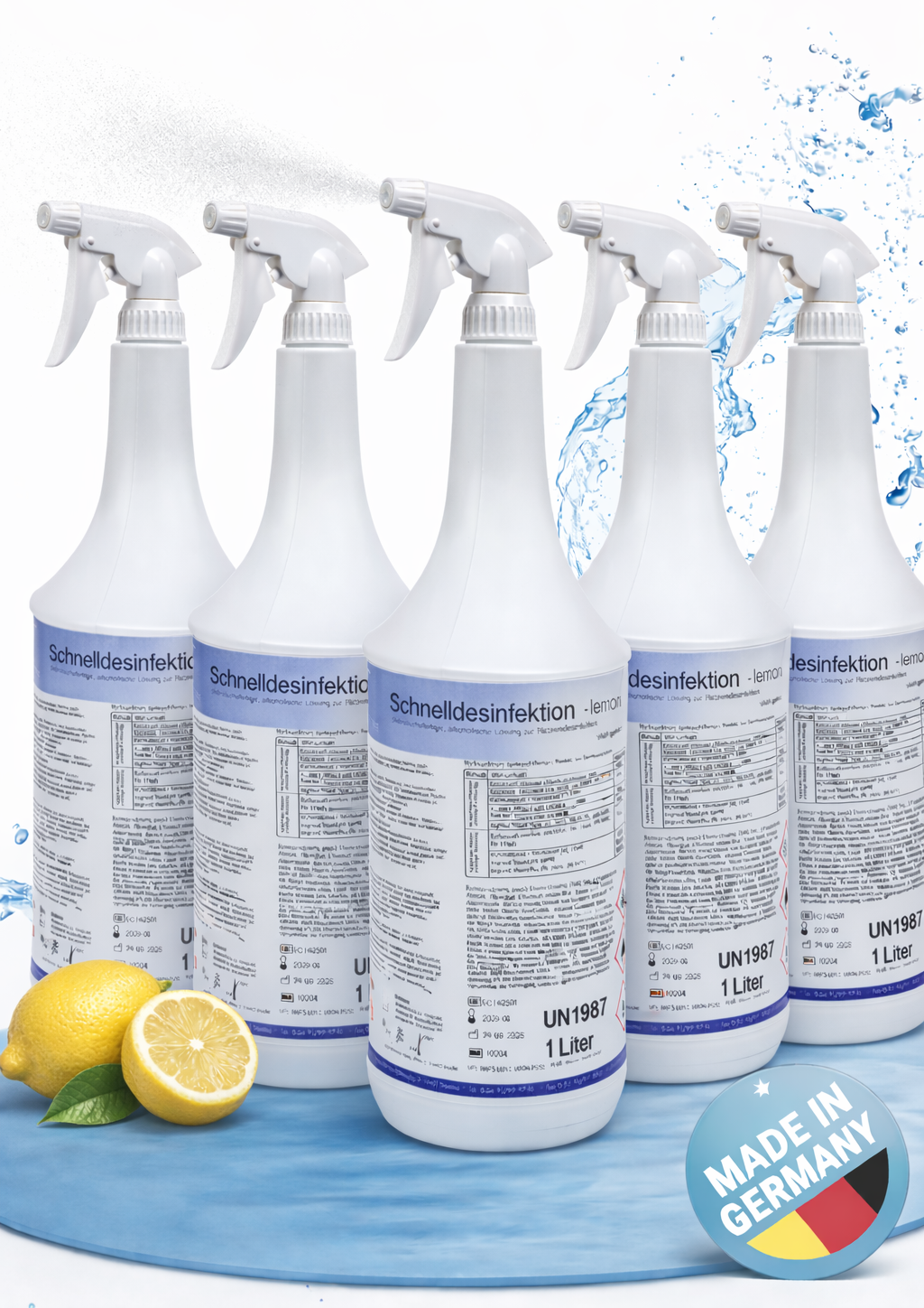 KK Schnelldesinfektion in praktischer Sprühflasche 5 x 1 Liter 3 Duftsorten