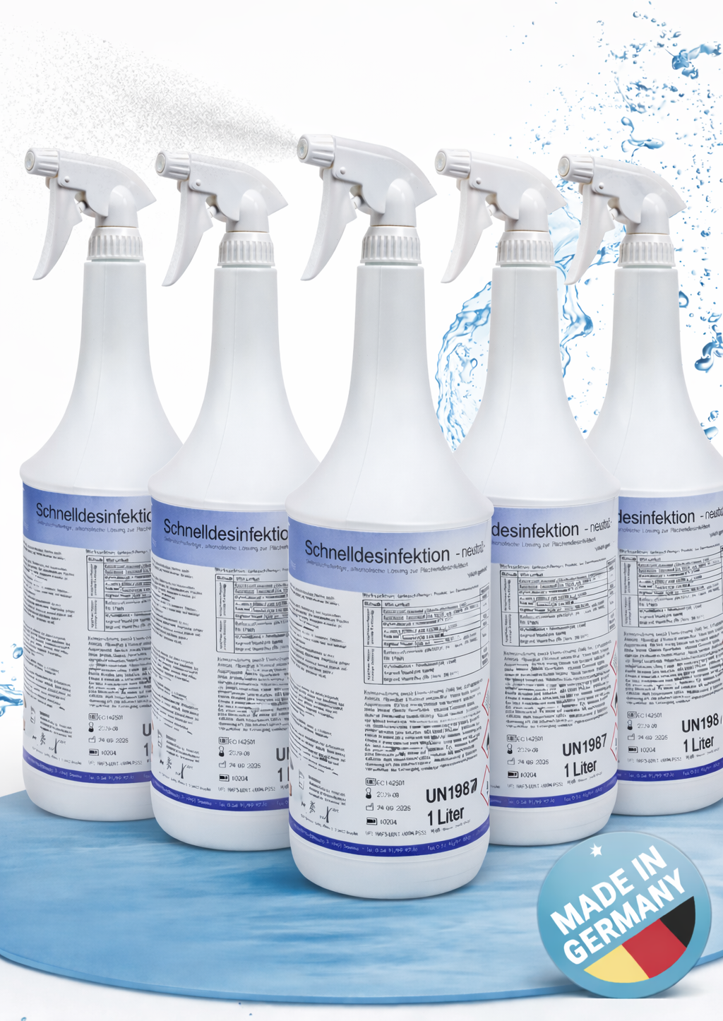KK Schnelldesinfektion in praktischer Sprühflasche 5 x 1 Liter 3 Duftsorten