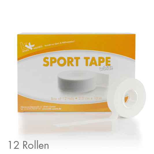 KK Sporttape 2,0 cm | Fingertape | Weiß | 10 m/Rolle | 12 Rollen