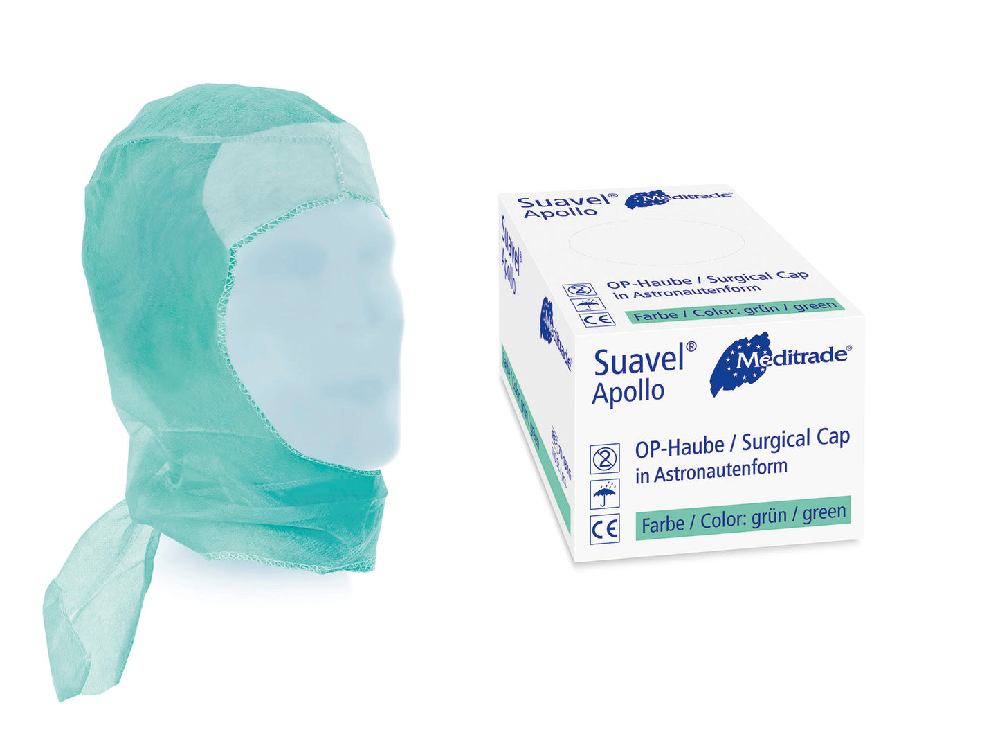 Suavel Apollo | OP-Astrohaube | Grün | 100 Stück/Packung