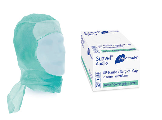 Suavel Apollo | OP-Astrohaube | Grün | 100 Stück/Packung