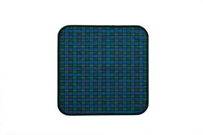 Suprima | Sitzauflage | Karo blau-grün | Ohne Bänder |  45 x 45 cm | 3700