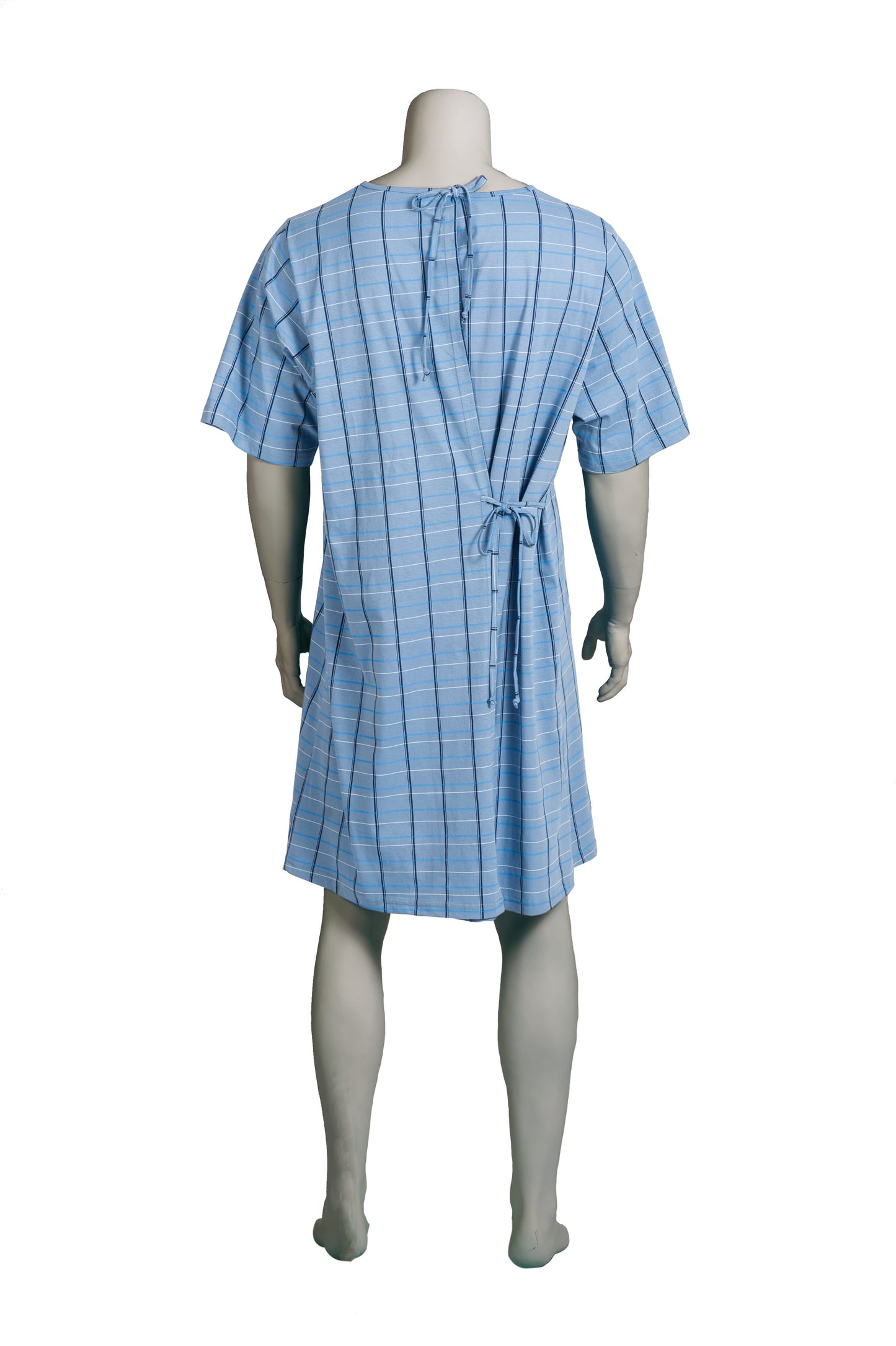 Suprima Pflegehemd Herren 1/2 Arm Größe M/L - XL/XXL Kariert 4079