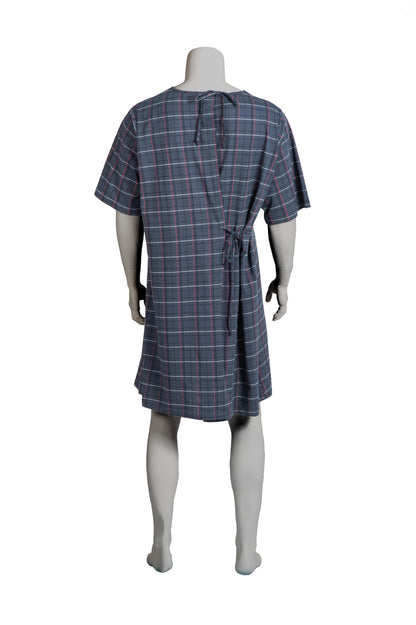 Suprima Pflegehemd Herren 1/2 Arm Größe M/L - XL/XXL Kariert 4079