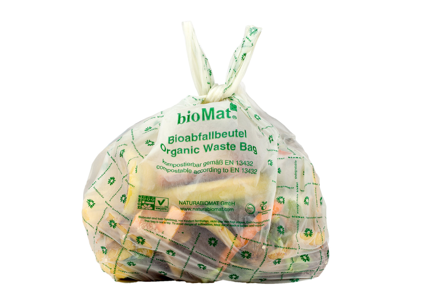 BIOMAT® Bio Abfallbeutel | 20 Liter | mit Henkel | 26 Stück/Rolle
