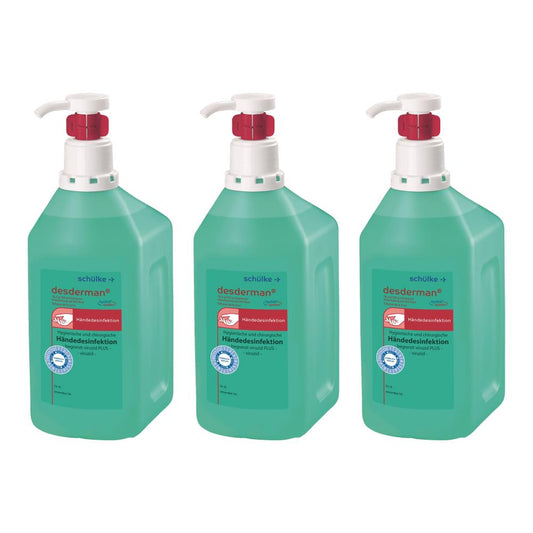 Schülke Desderman | 3 x 1000 ml Hyclick | Händedesinfektionsmittel | Desinfektionsmittel