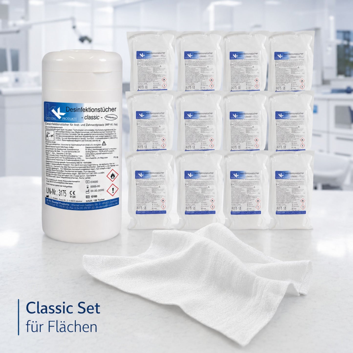 KK Desinfektionstücher 1 Dose mit 120 Tücher + 12 Nfb. 120 St. vers. Düfte