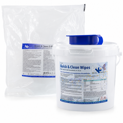 KK Quick & Clean alkoholische S-Wipes ready to use Refillbeutel + Spendereimer