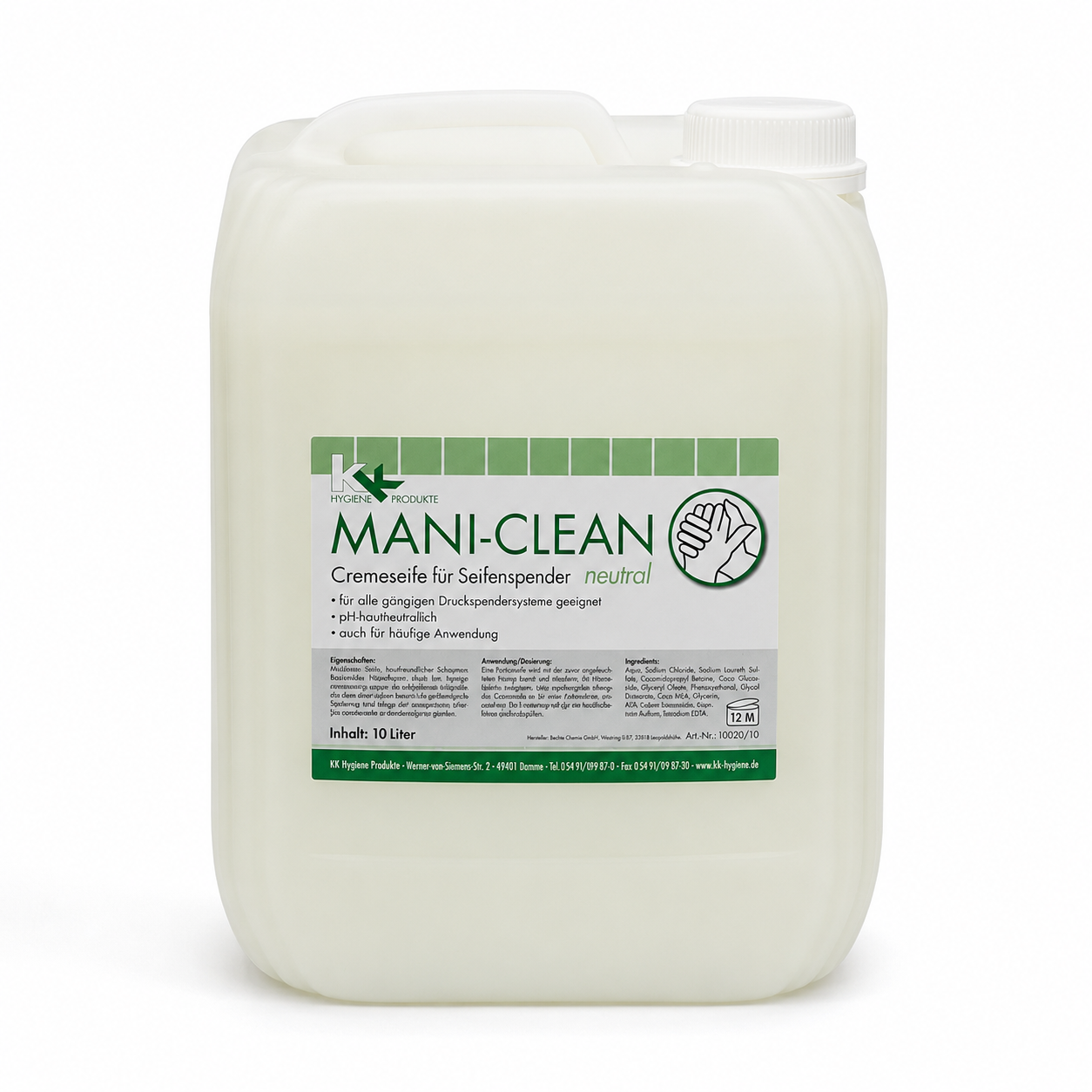 KK Mani-Clean neutral Seif | Cremeseife | 10 Liter Kanister