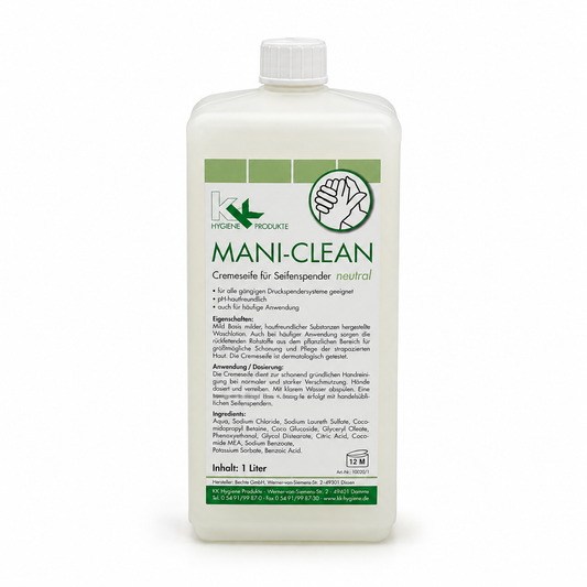 KK Mani-Clean Neutral Seife | Cremeseife | 1 Liter Euroflasche