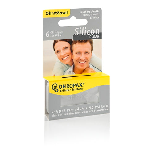 OHROPAX® Silicon Clear | 6 Stück/Dose in Hängeschachtel