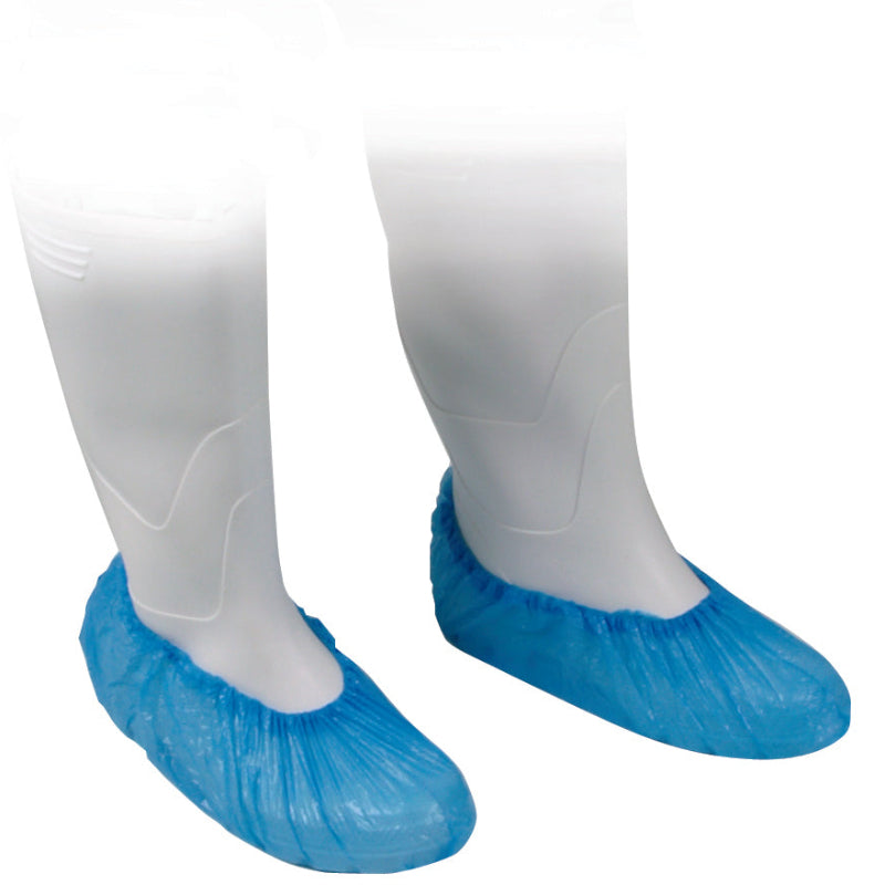 CPE-Überschuhe mit Gummizug | 35 μ | Blau | 100 Stück/Beutel