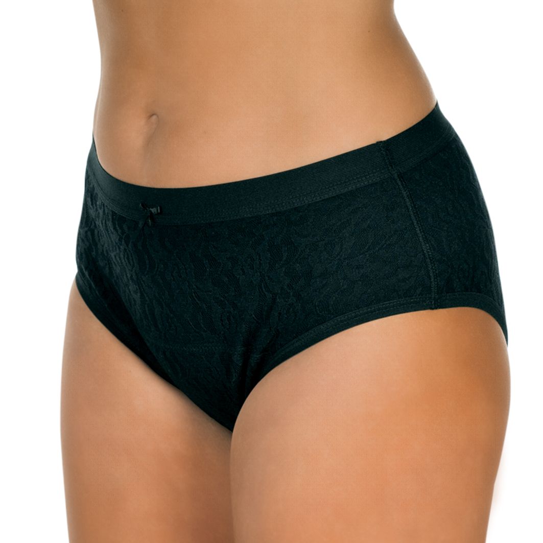 LaDonna Inkontinenz Slip Damen Größe S-XL Schwarz mit Wäscheschutz 1267