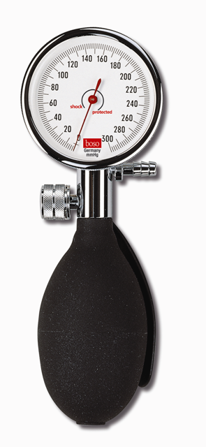 boso Manometer für roid I | Ø 48 mm | Schwarz | allein mit Druckball