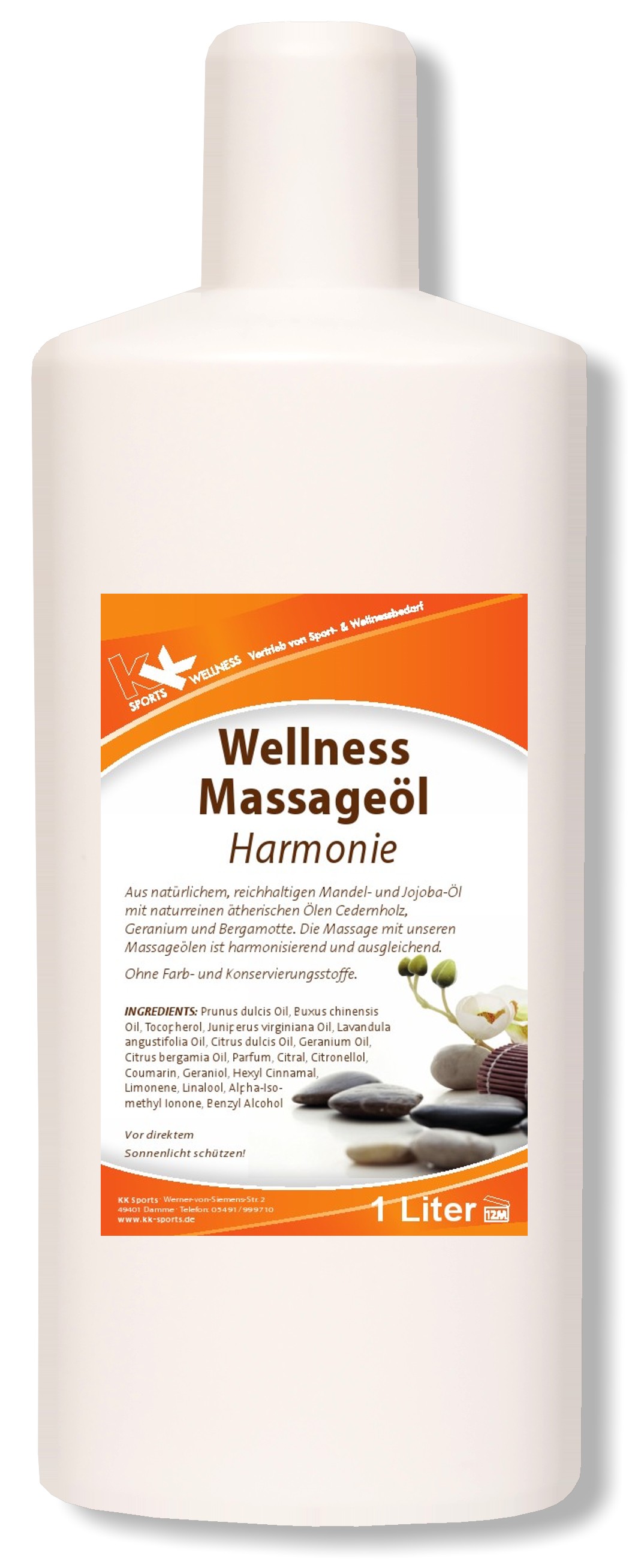 KK Wellness Massageöl Harmonie 1 Liter Flasche