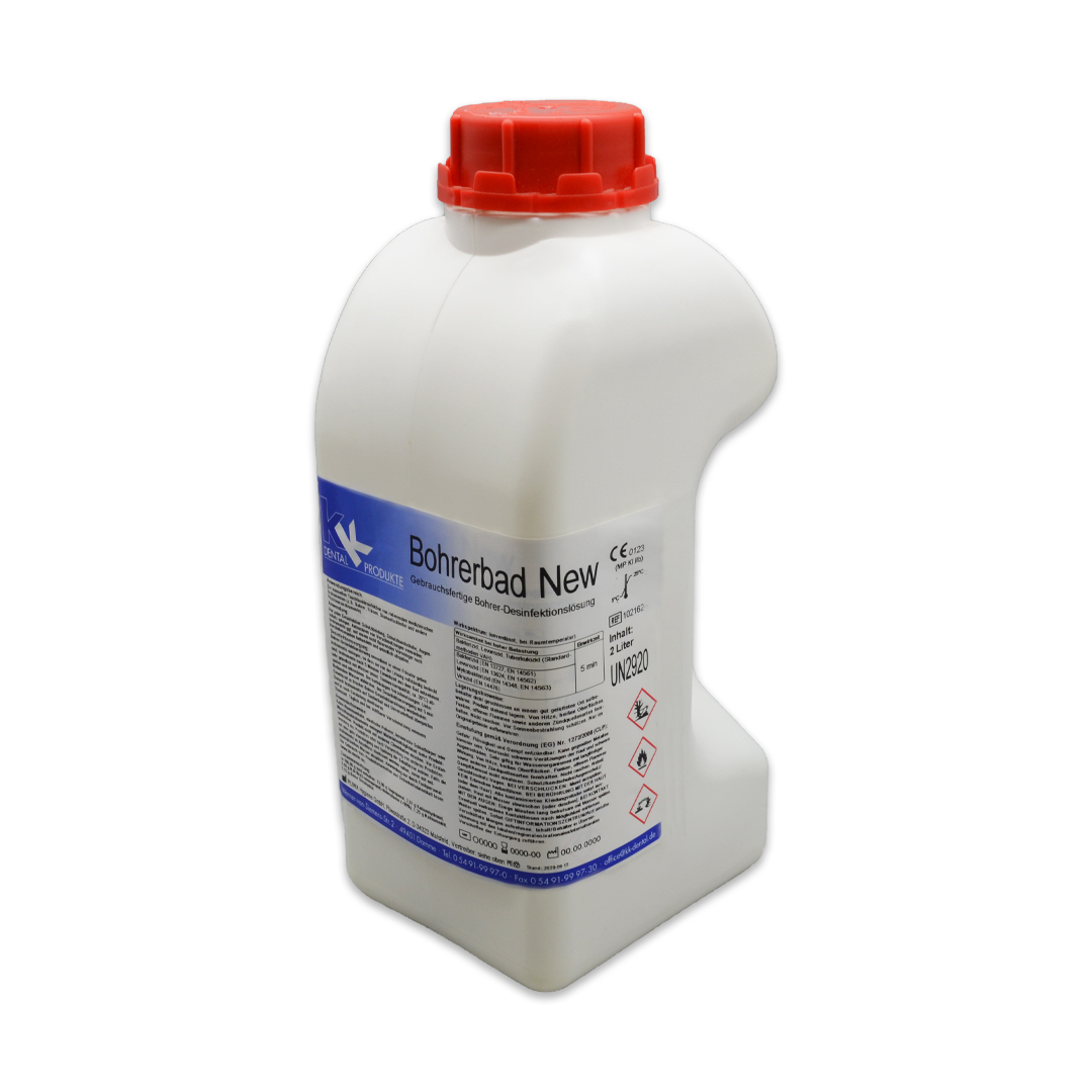 KK Bohrerbad New | 2 Liter Flasche| Gebrauchsfertige Bohrer-Desinfektionslösung KK Bohrerbad New | 2 Liter Flasche| Gebrauchsfertige Bohrer-Desinfektionslösung