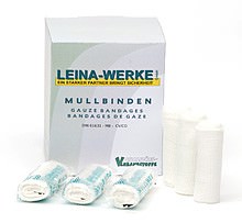 Mullbinden | 4 cm x 4 m | Weiß | 25 Stück | Einzeln verpackt in Faltschachtel